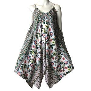 Design Lab Dress Lord & Taylor Swing Womens Floral Asymmetrical Size S/P